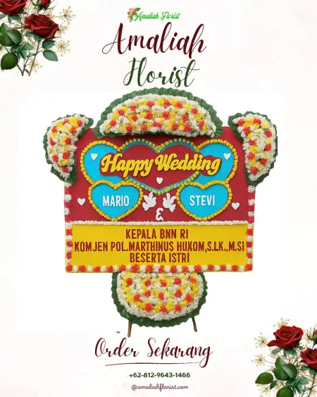 Papan Bunga Pernikahan Girilaya